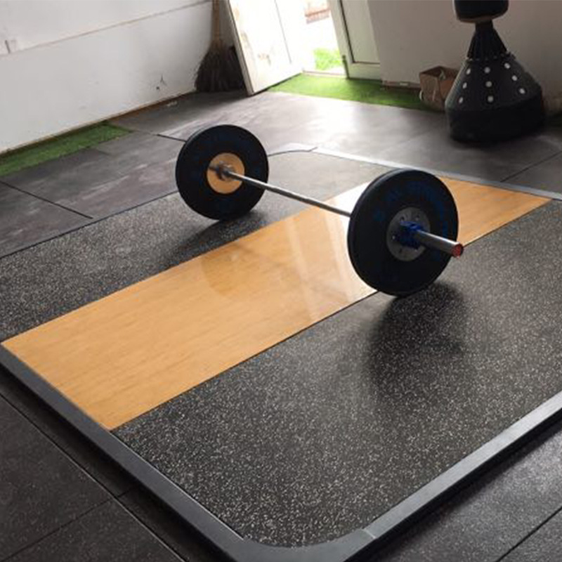 厂家直销 实木竹板垫运动健身举重台健身房用减震地胶举重台