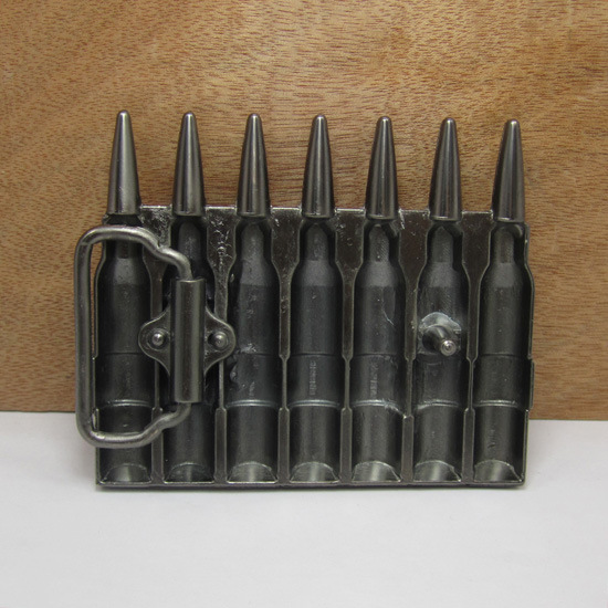 bullzine 锌合金子弹 军事皮带扣01482-2复古休闲西部牛仔腰带扣