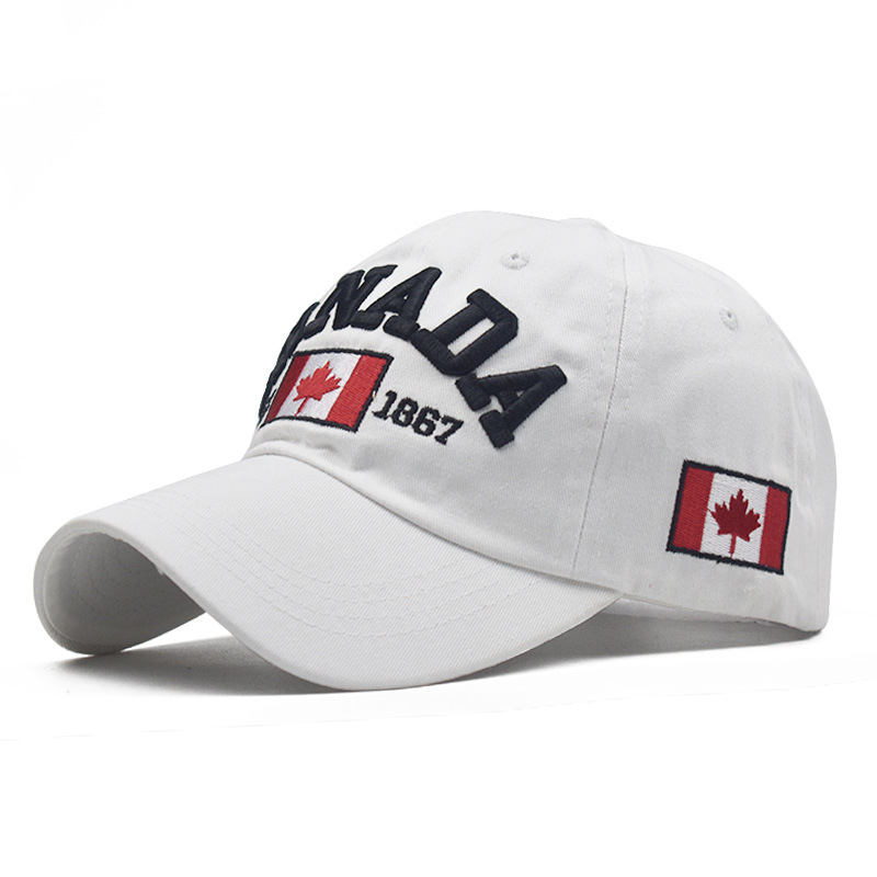 Aliexpress Ebay Popular Letter Canada Baseball Cap Men's and Women's Canadian Baseball Cap Cotton All-Matching Peaked Cap