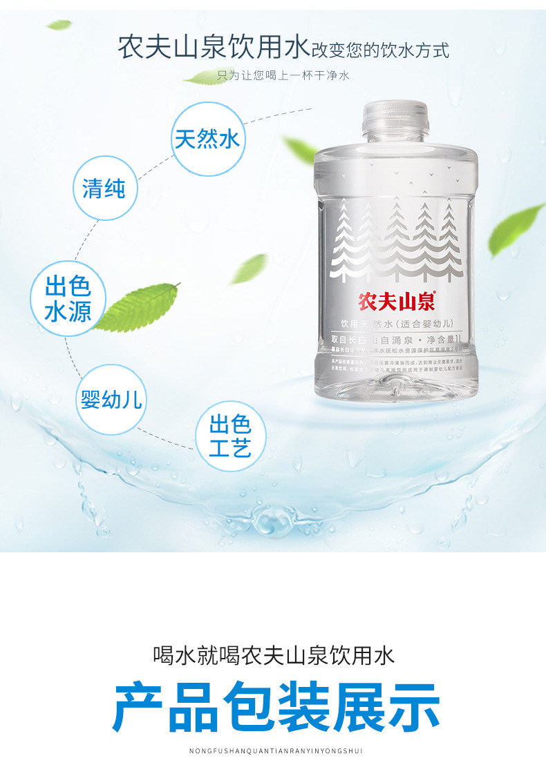 包邮农夫山泉婴儿水1l*8瓶整箱母婴幼儿饮用水婴幼儿矿泉水