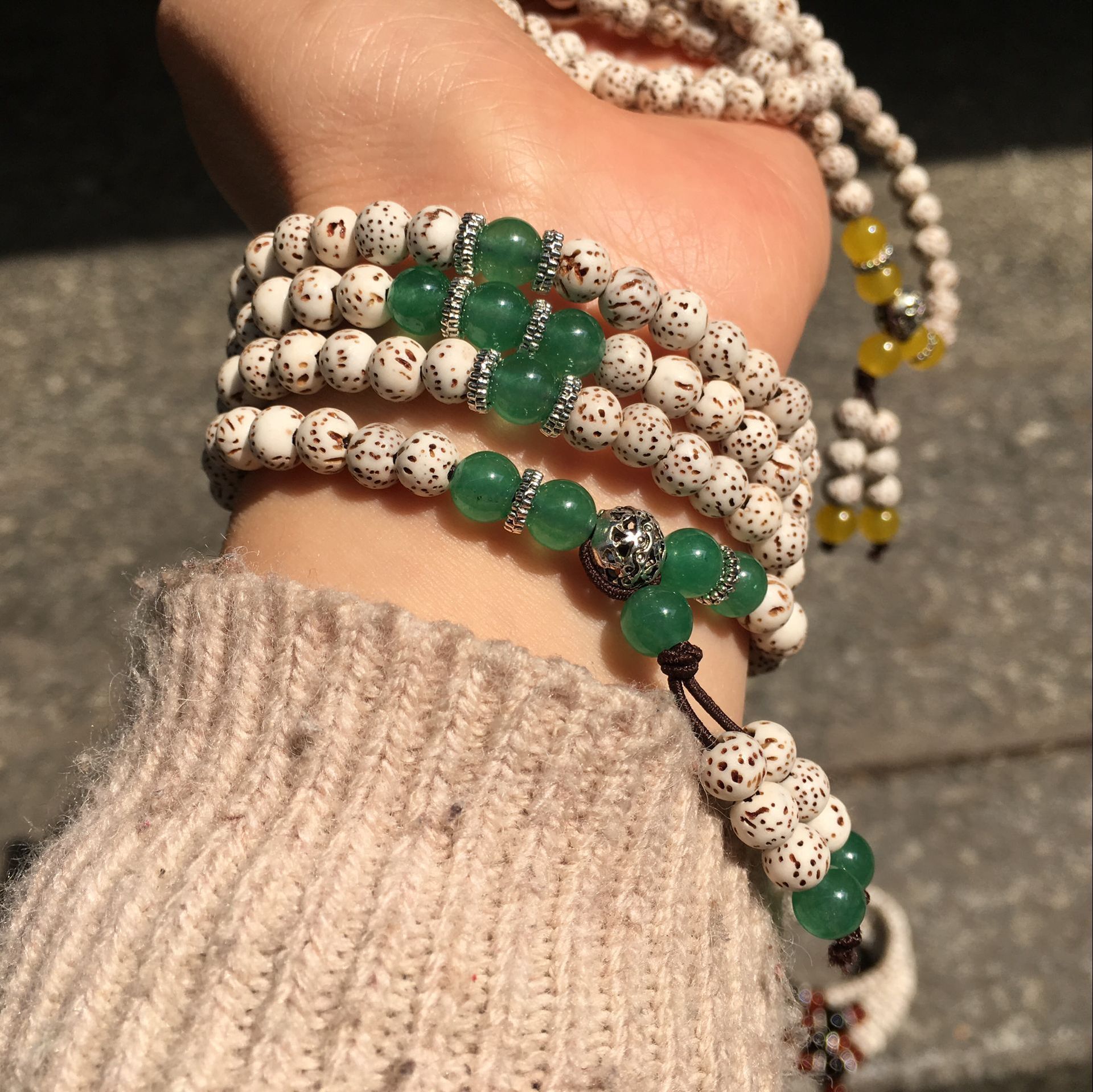 厂家供应迷你小星月菩提 绕4圈小星月菩提手串 小星月手链