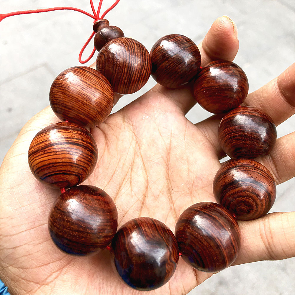 酸枝手串10颗天然红木实木佛珠手串手链男女通用款黑白酸枝手链2.