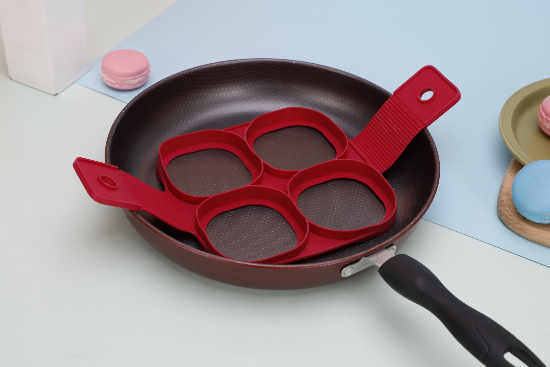 创意生活新款厨房用品食品级硅胶煎蛋模硅胶煎饼模具