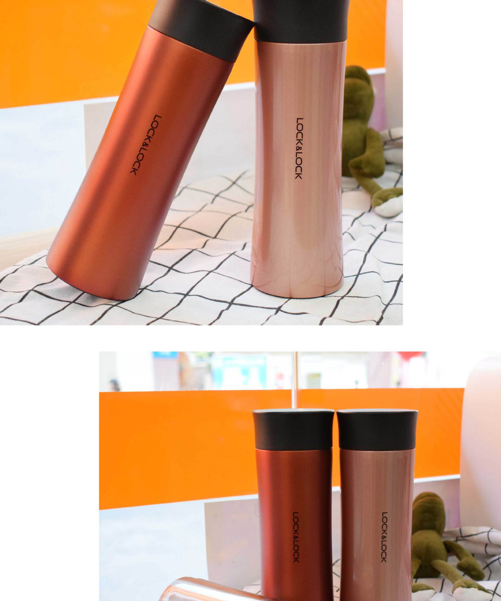 乐扣保温杯300ml掌心刻logo正品杯子办公商务礼品lhc4027马克水杯