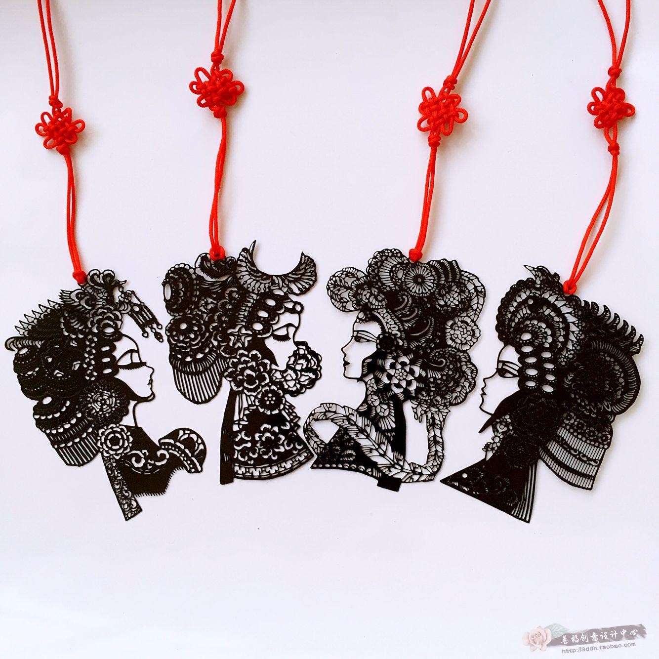 黄铜尺子金属镂空蚀刻书签皮影戏人像中国风文创纪念品礼品定制