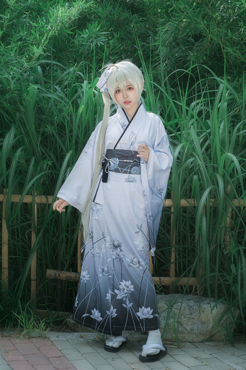 现货穹妹cosplay服缘之空春日野穹白色和服浴衣cosplay装女动漫