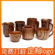 外贸环保日式酸枣木杯子木制手工创意随手隔热茶杯可刻logo咖啡杯
