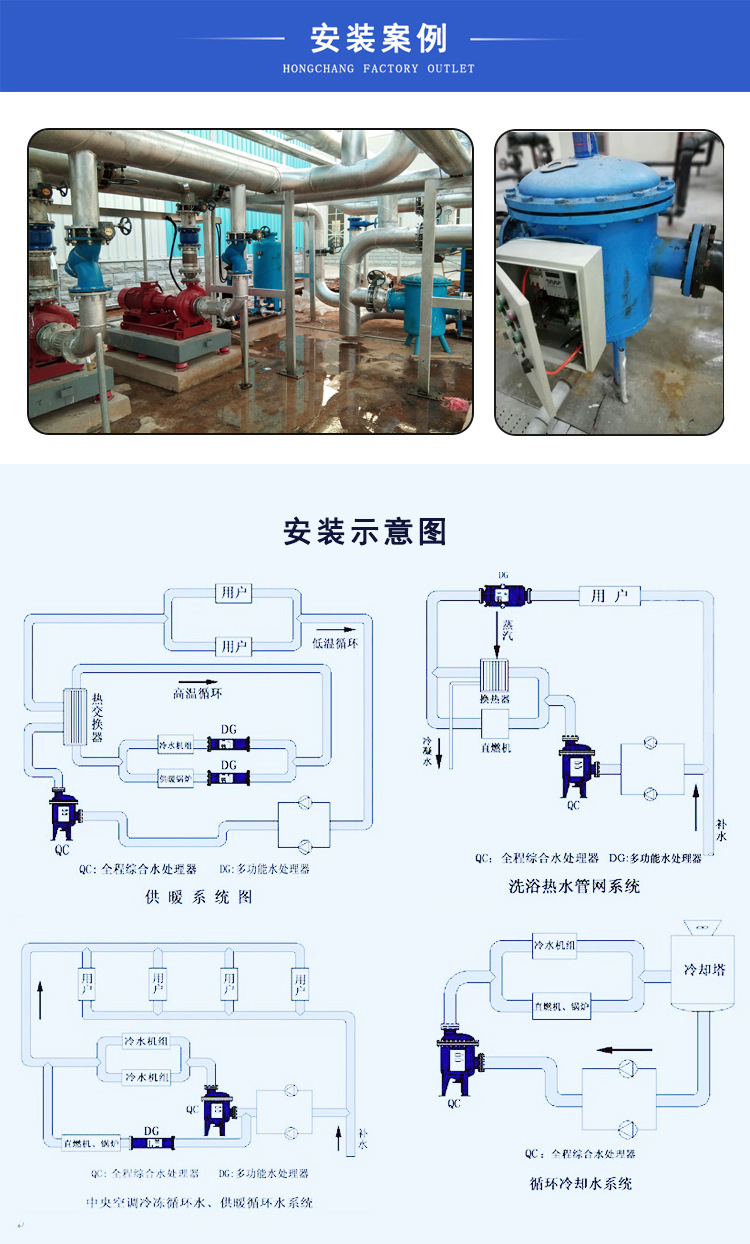 全程综合水处理器 综合水处理空调循环水处理设备 型号全按需定制