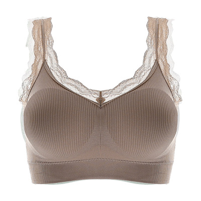 聚拢式文胸休闲小胸背心睡眠舒适零束缚美背胸罩薄棉杯内衣女无海