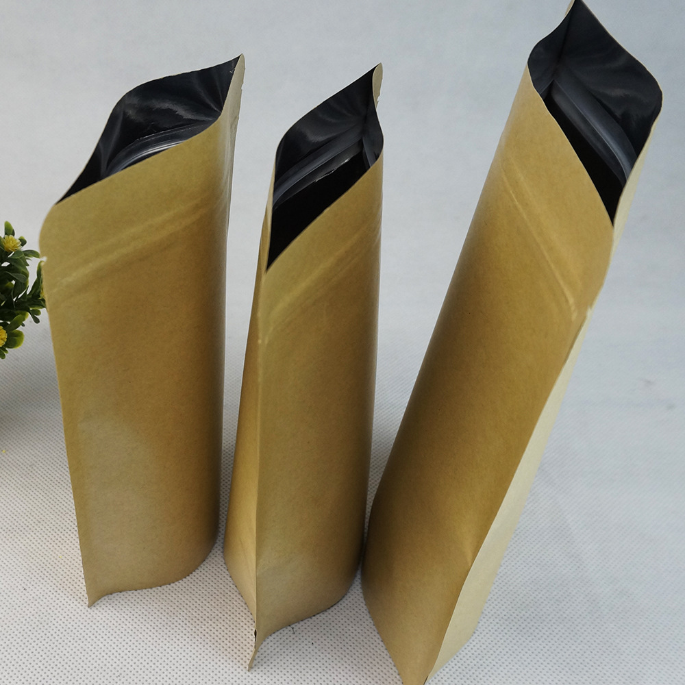 现货供应牛皮纸镀铝自封袋牛皮纸自封袋咖啡豆袋牛皮纸袋可印刷