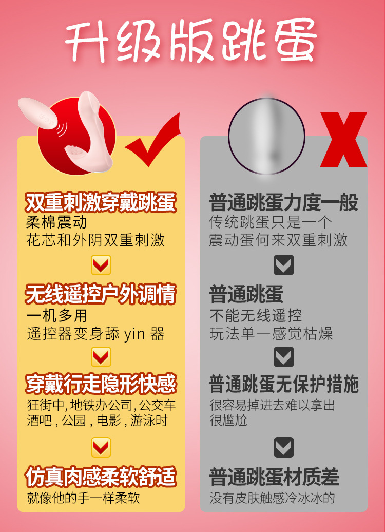 无线遥控智能双跳蛋外出穿戴高潮舌舔阴蒂按摩震动器成人玩具自慰