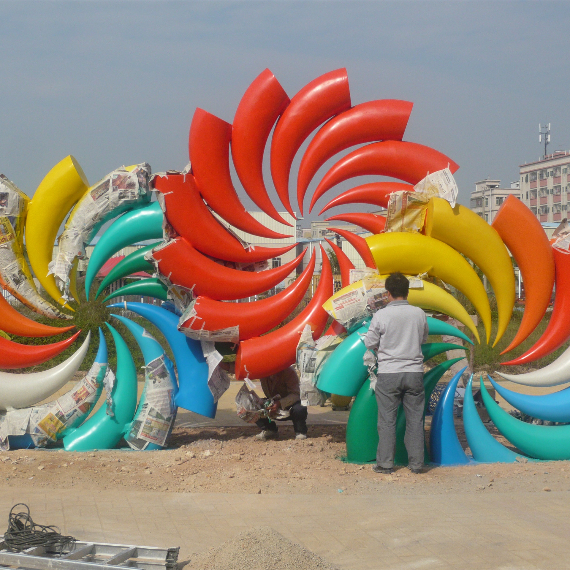 户外园林景观大型风车雕塑景区地标创意主题雕塑儿童乐园卡通造型