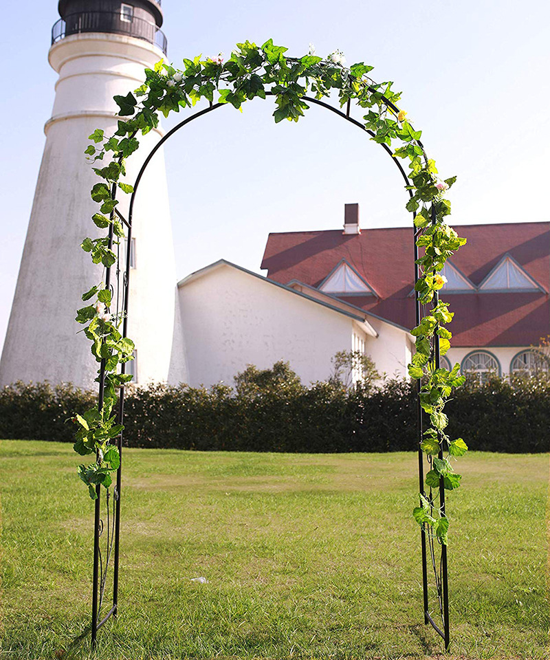 厂家直销简约现代铁艺花园拱门 庭院门 园艺装饰门 婚庆拱门批发