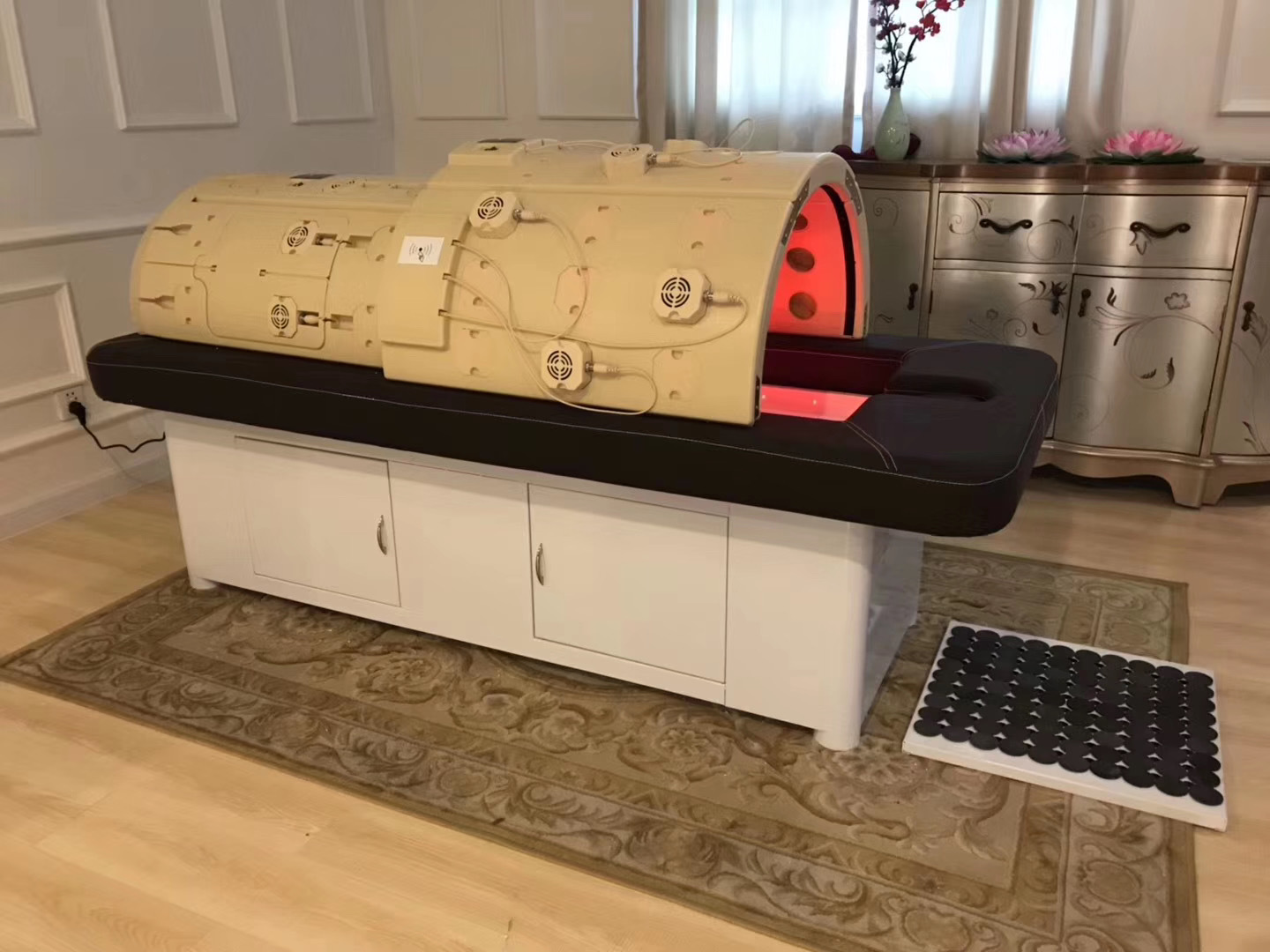 远红外线无烟艾灸艾灸理疗仪器 3d艾神 艾灸仓仪器 砭石实木艾灸