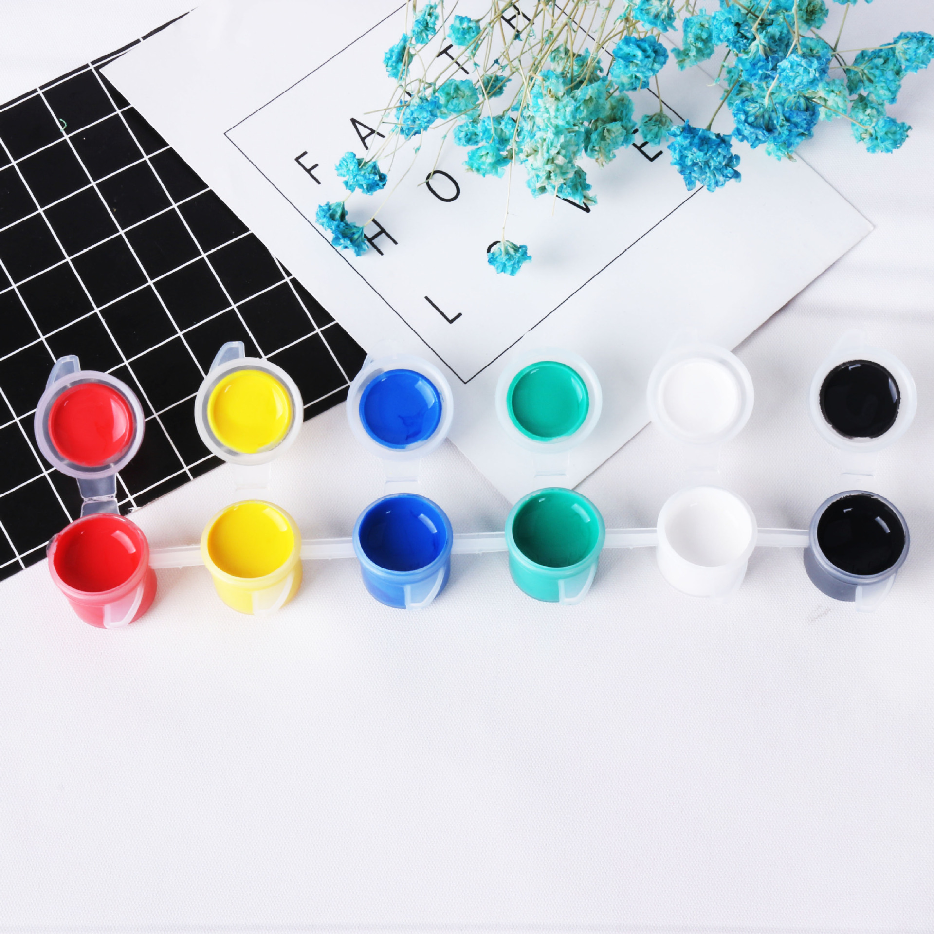 儿童丙烯颜料diy涂鸦彩绘颜料陶瓷石膏风筝绘画填色丙烯颜料批发