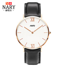 nary/耐瑞 严选商品 简约超薄情侣手表防水学生石英表9008c