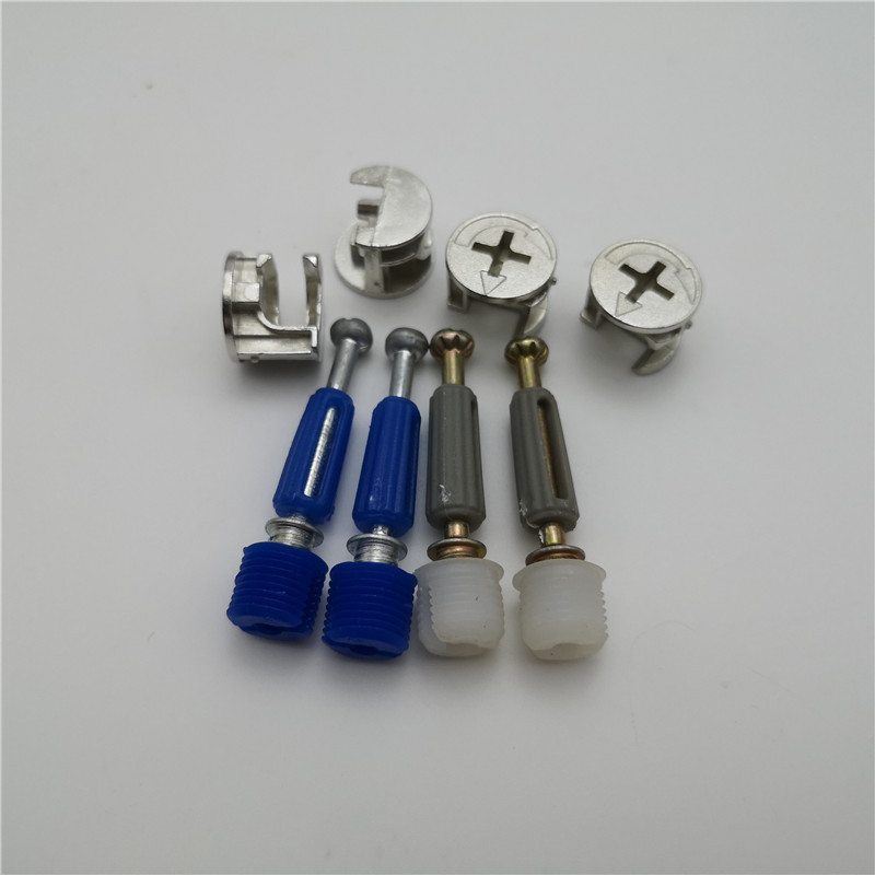 40mm三合一螺丝连接杆三合一包塑杆自攻定位塑杆三合一拆装紧固件