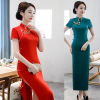 2019 new pattern cheongsam Spring and summer have more cash than can be accounted for Classic red Dignified atmosphere Self cultivation Show thin Dress XL 2019 new pattern cheongsam Spring and summer have more cash than can be accounted for Classic red Dignified atmosphere Self cultivation Show thin Dress XL