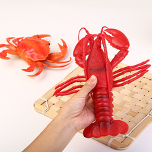 仿真玩具龙虾螃蟹猪海洋动物模型儿童早教认知发声玩具道具摆饰