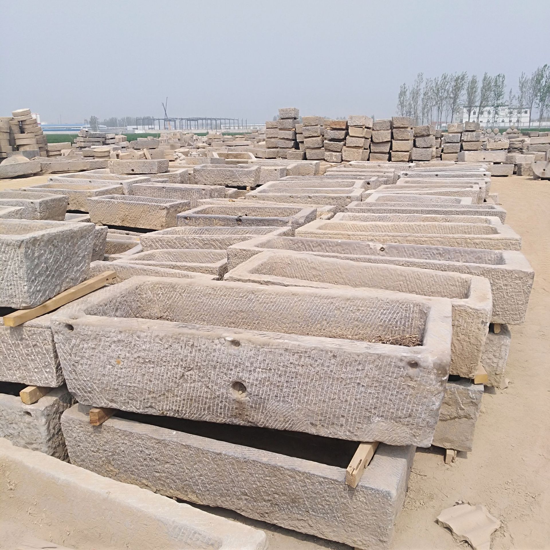 仿古牛槽马槽石槽流水仿古花盆民间老石槽