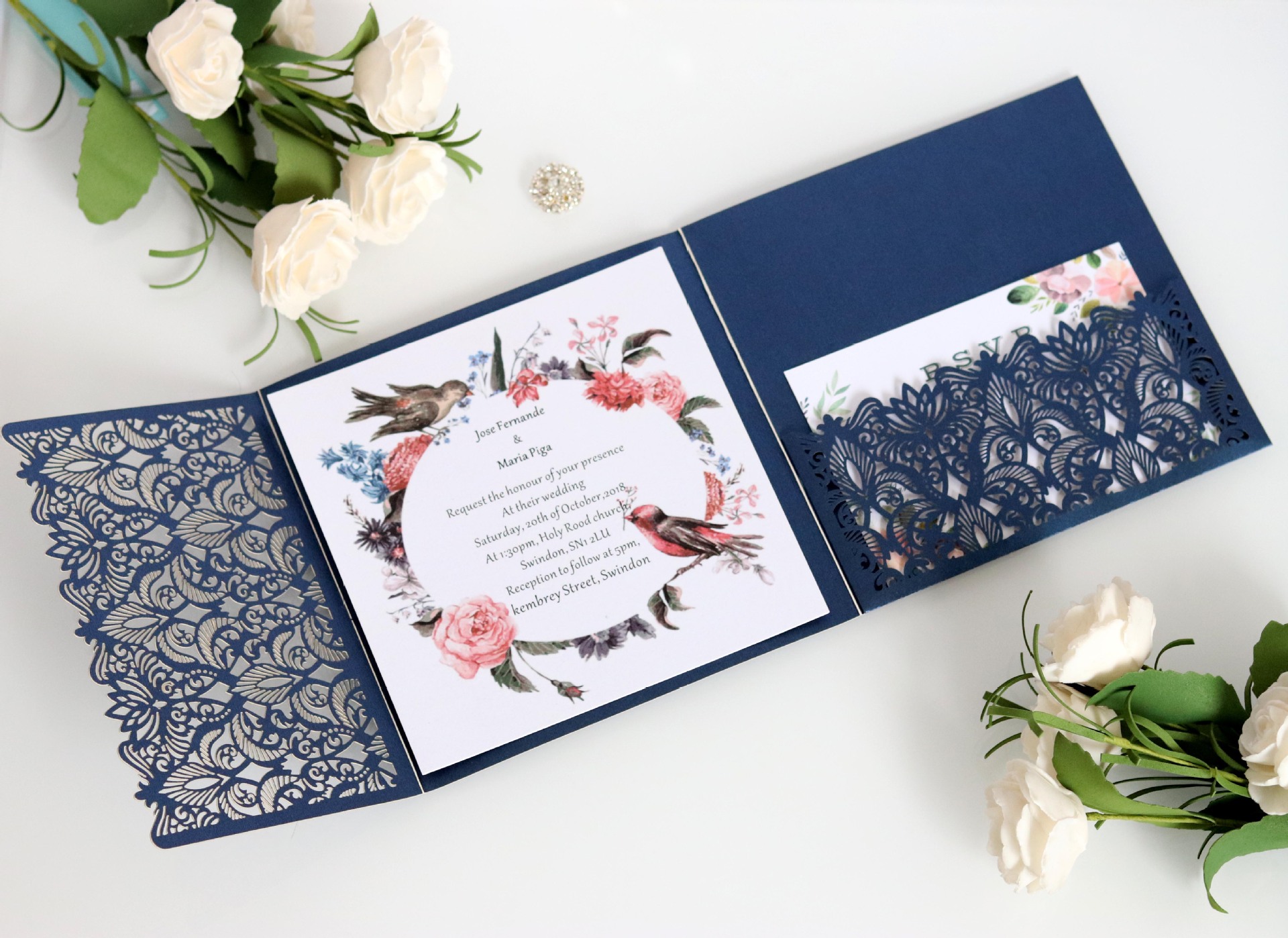 祝福贺卡激光镂空高档婚礼开业庆典请柬邀请函封套 结婚卡片 批发