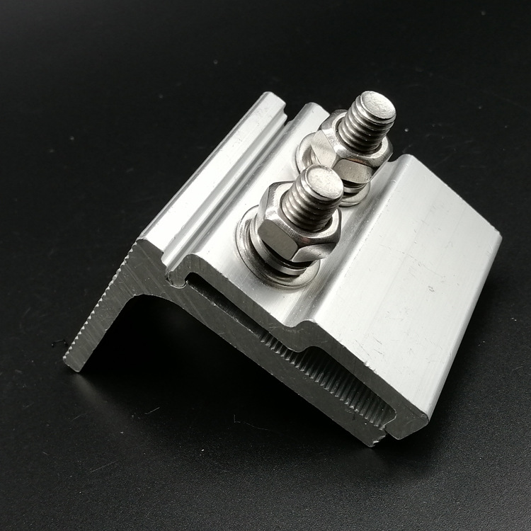 470彩钢瓦直立锁边夹具 金属屋面抗风夹具光伏支架配件铝合金夹具