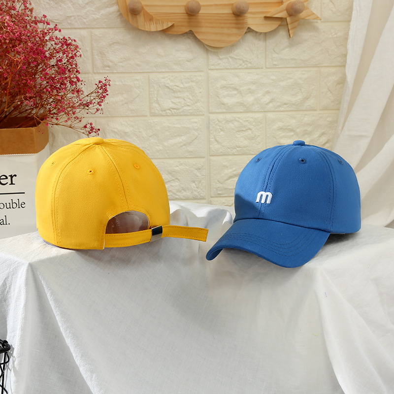 Simple Fashion Letter Embroidery Peaked Cap Pure Cotton Foreign Trade Personality Solid Color Outdoor Sun Hat Factory Wholesale