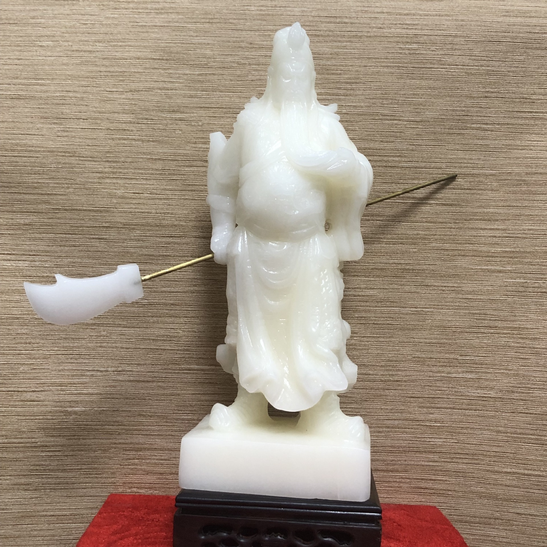 厂家批发阿富汗玉关公玉石武财神白玉摆件家庭摆件加工各种礼品