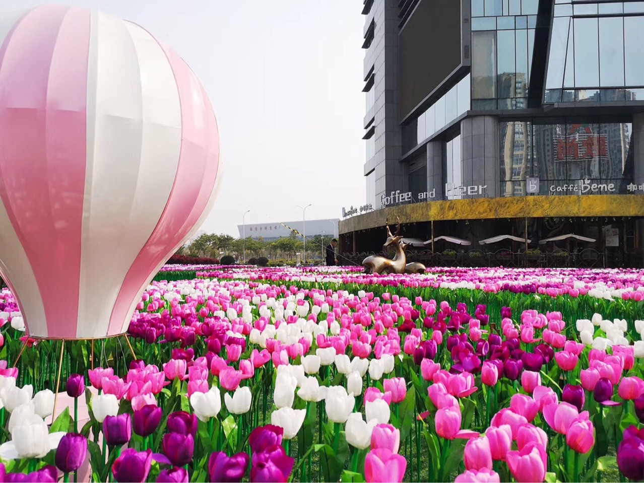 厂家led发光郁金香花灯花海地插花户外美陈亮化工程灯光节景观灯