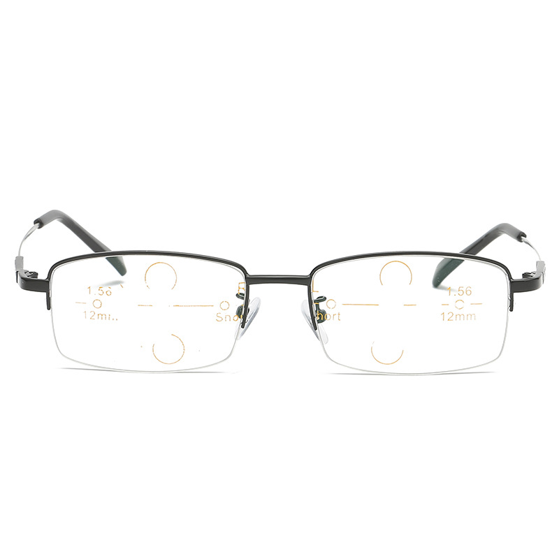 Discoloring Presbyopic Glasses Men's Progressive Multi-Focus Presbyopic Glasses Middle-Aged and Elderly Automatic Zoom Anti-Blue Light Dual-Use