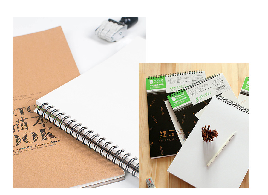 玛丽素描本a4速写本小学生画画本16k空白加厚美术绘画速写本