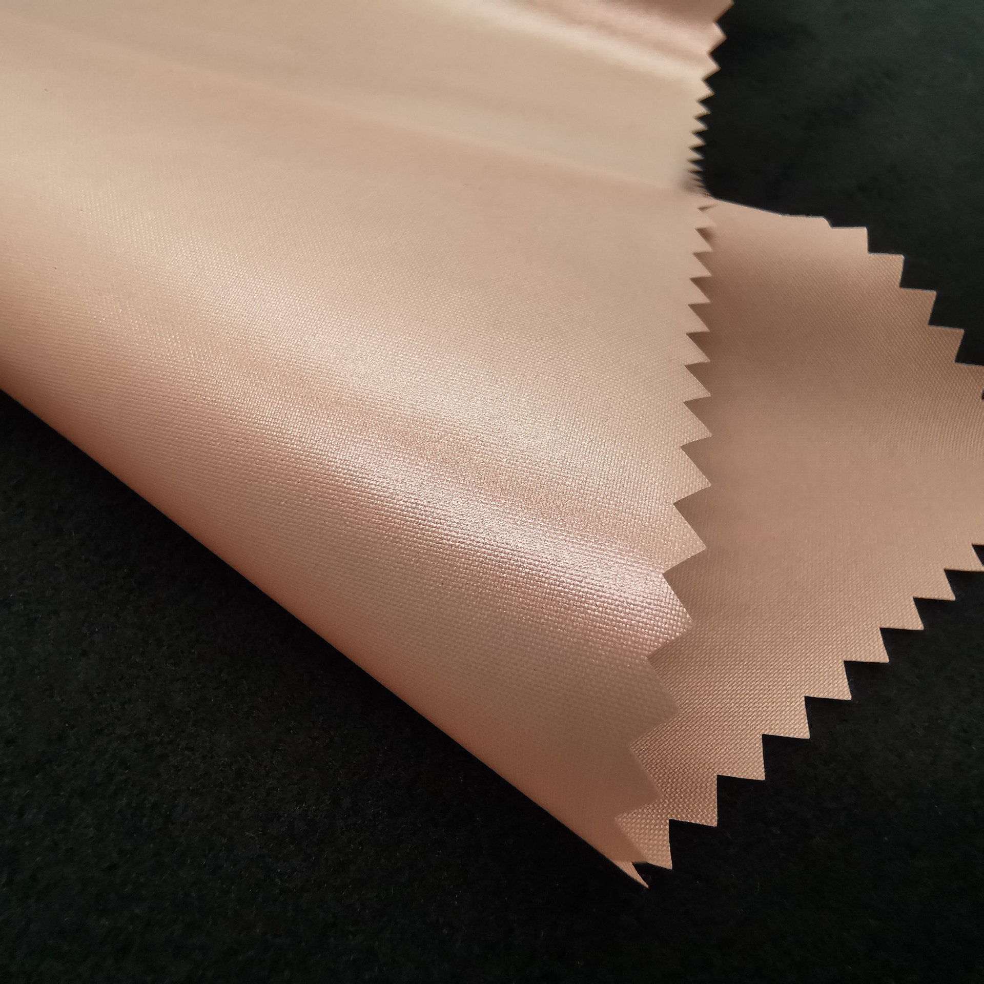 【厂家直销】210t尼丝纺 幻彩珠光防水防绒高档时尚羽绒服面料