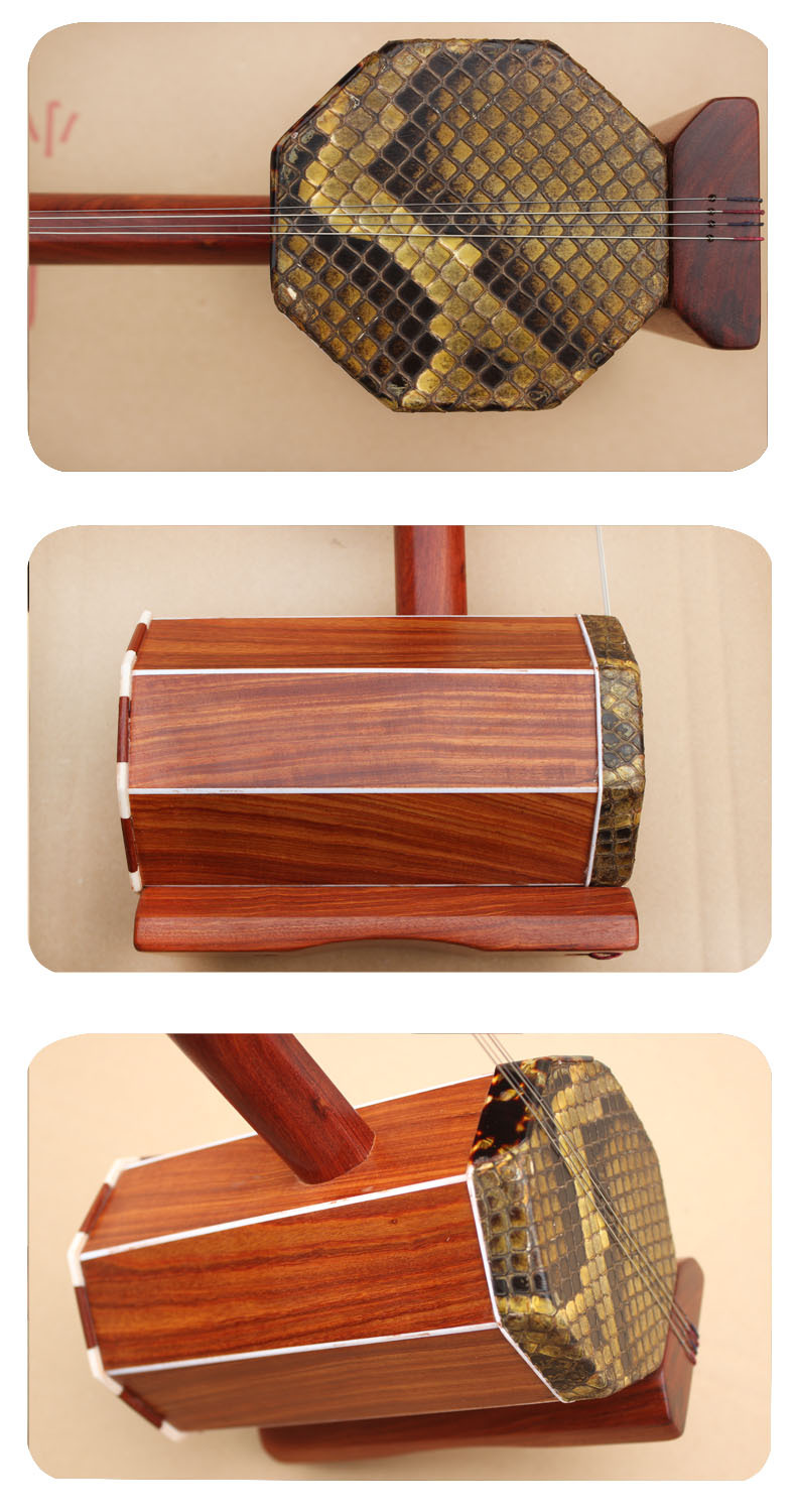 乐魂乐器厂家直销红檀云头中音四胡蒙古野生蟒皮专业演奏新手教学