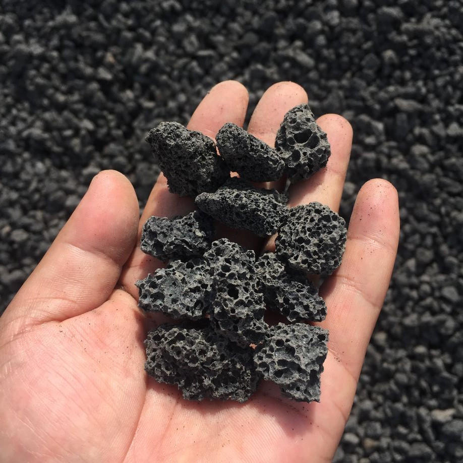 矿山直供黑色火山石 污水处理用火山岩滤料 人工湿地用火山岩填料
