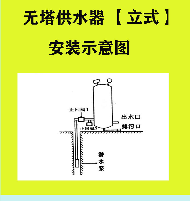 无塔供水器家用 不锈钢压力罐 全自动上水器 储水箱储罐 增压供水