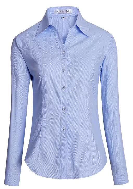 沈阳厂家直销批发零售纯棉涤棉修身定做女衬衫