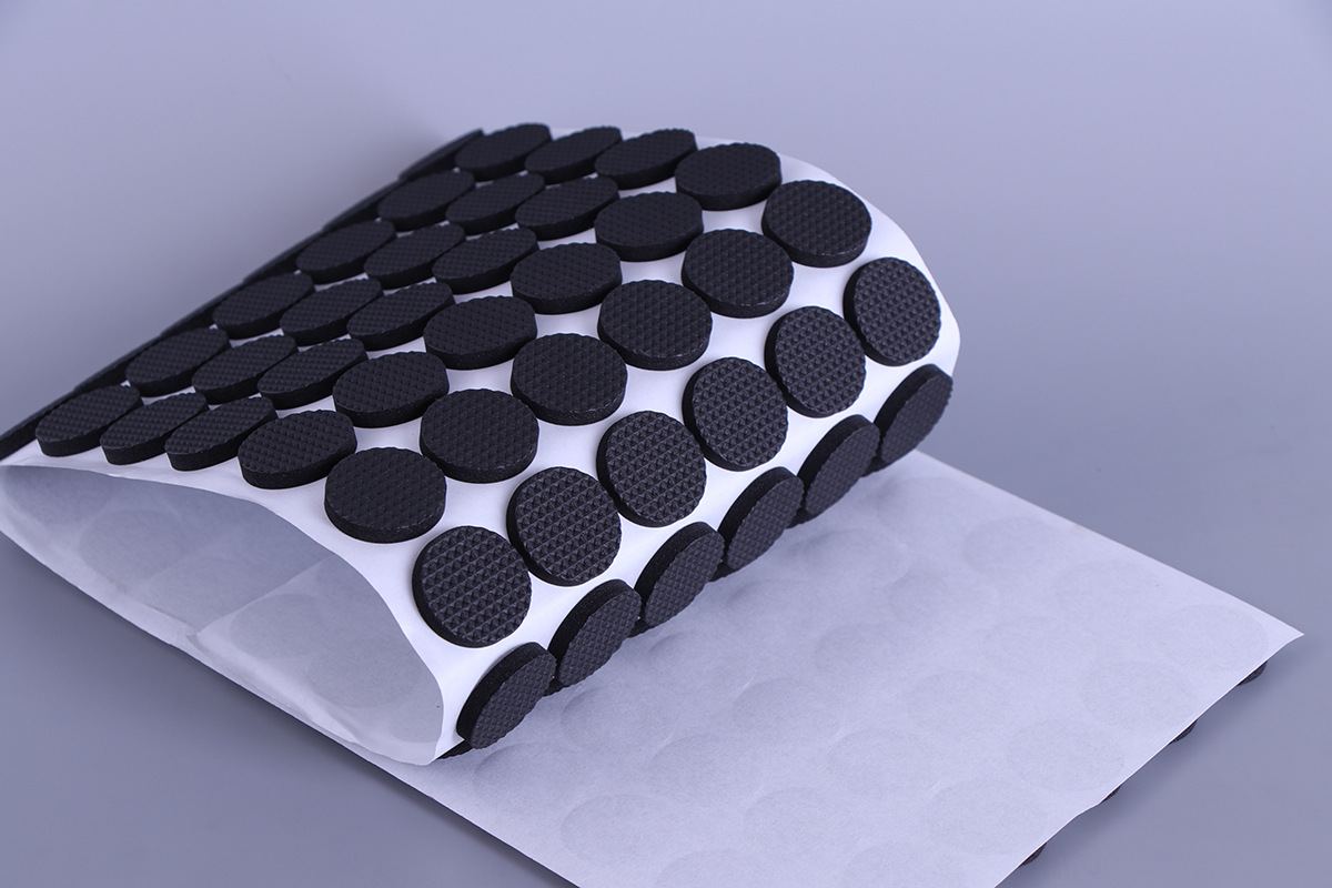 厂家定制eva泡棉脚垫 家具防滑防撞eva海绵垫片 黑色圆形硅胶脚垫