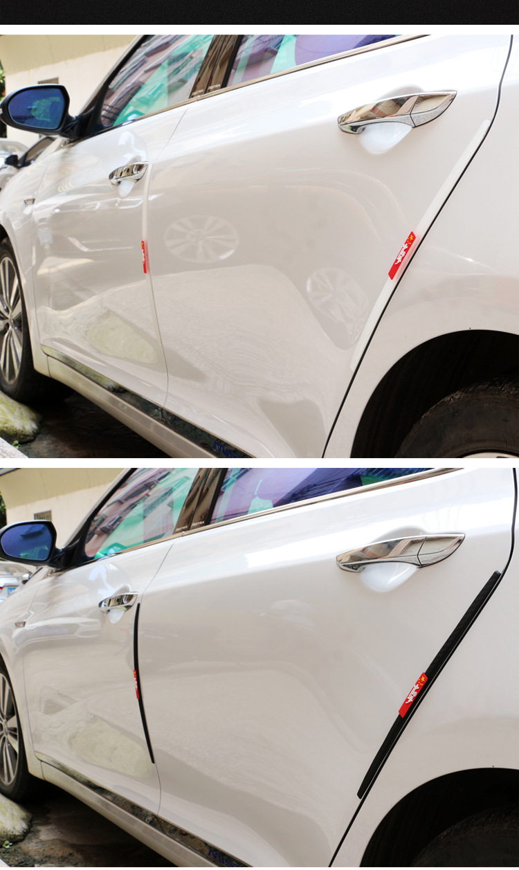 汽车前后保险杠防撞条车身车门防擦条加厚软硅胶防擦条贴防擦防刮