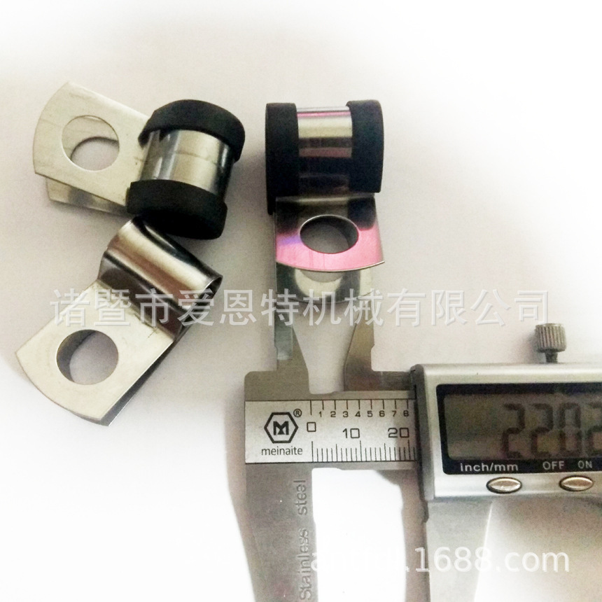 供应R型线卡 管卡 连胶条卡箍 M12和M16螺孔 大安装螺孔卡箍