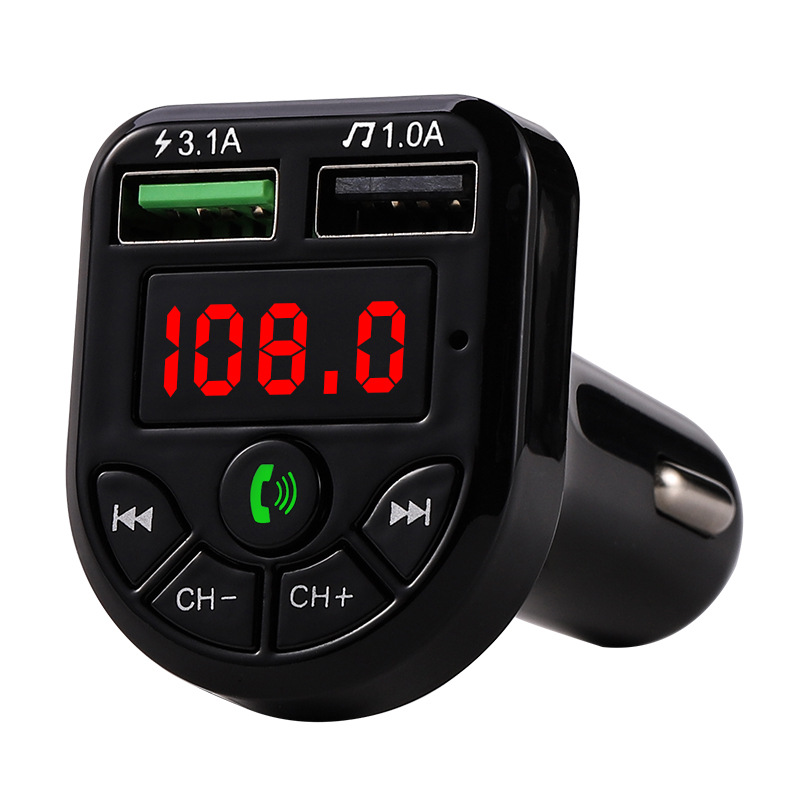 Vehicle-Mounted Bluetooth Handsfree Cross-Border Car Mp3 Car Bluetooth Mp3 E5 Car Fm Card Car Charger