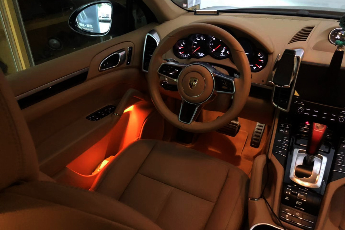 适用于保时捷macan 老卡宴 新卡宴9ya led车内气氛灯保时捷氛围灯