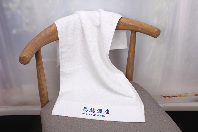 酒店纯棉毛巾定制 宾馆客房纺织品提花绣字logo 足浴超吸水大浴巾