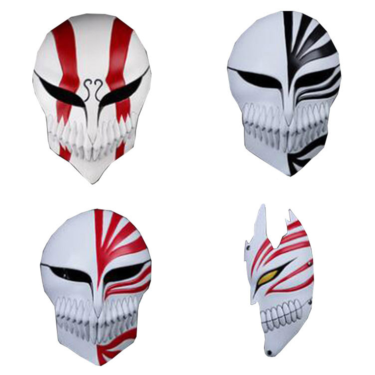 新万圣节面具恐怖死神面具黑崎一护虚化cosplay半脸面具影视道具