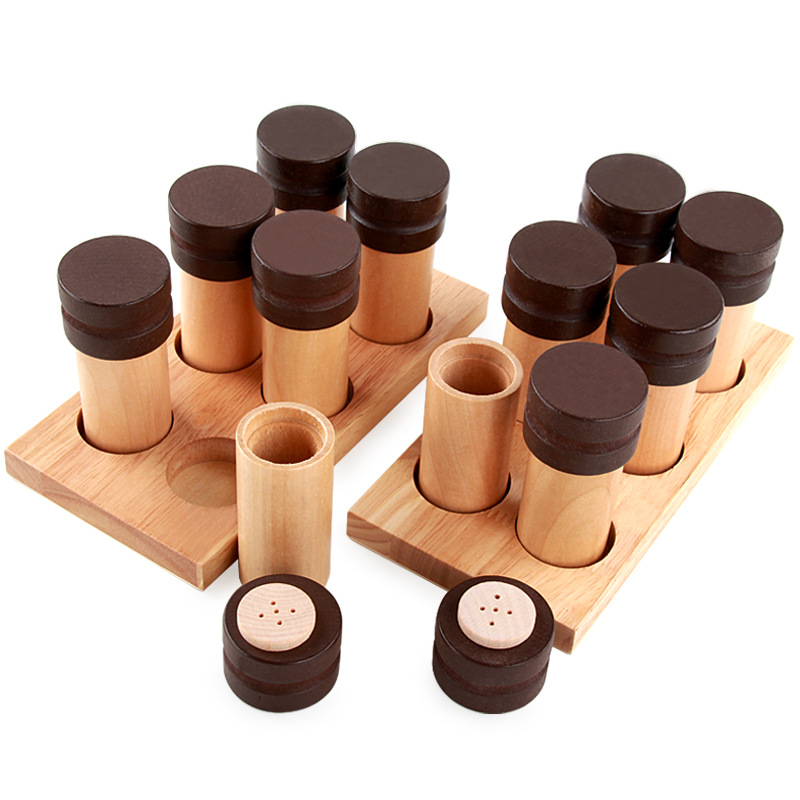 蒙氏教具蒙特蒙台梭利教具幼儿园益智玩具早教中心标准版嗅觉筒桶