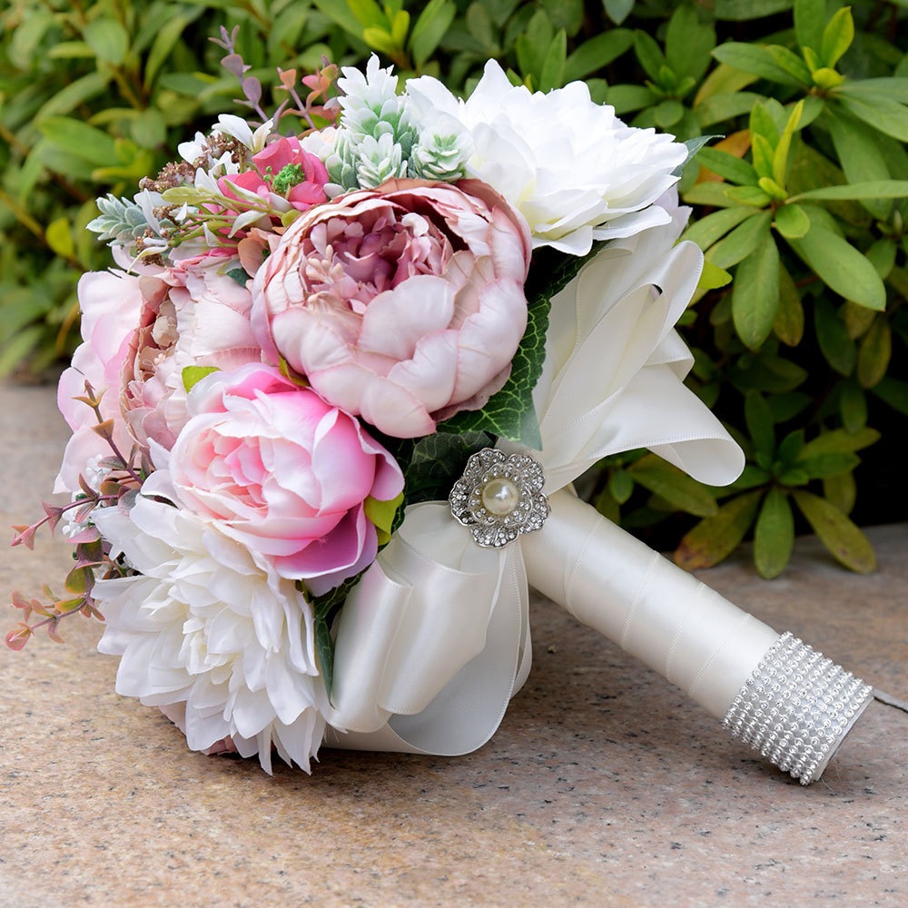 婚庆用品礼品 d558欧式牡丹 新娘手捧花束 节日用品