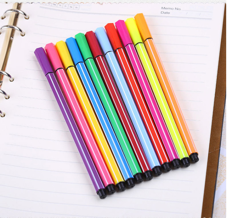 南三条批发→24色 繁丰卡通眼镜小黄鸭水彩笔…16/2盒