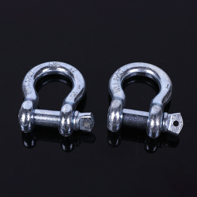 g209美式模段高强度卸扣 弓型电镀锌美式卸扣 桥梁工程机械连接环