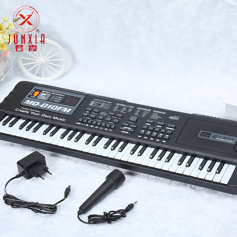 Factory 61 Keys with Radio Radi Educational Toys Children's Electronic Keyboard Beginner Entry Musical Instrument Wholesale