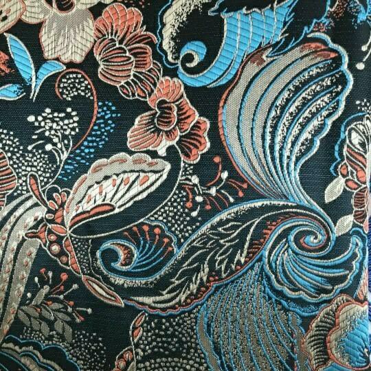 复古腰花凤凰花纹缎女装旗袍汉服提花面料