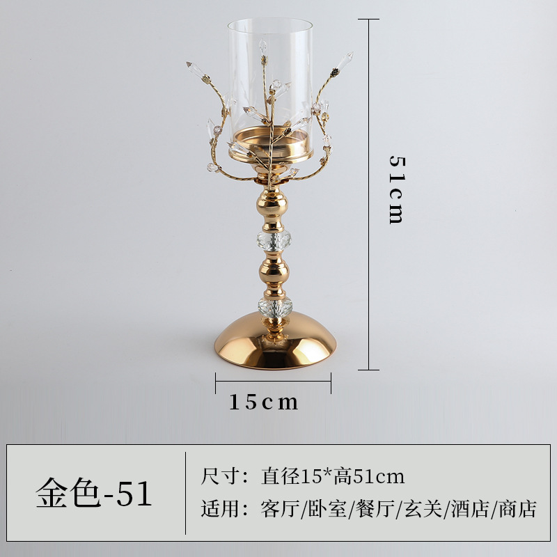 2019 New European-Style Creative Candlestick Wedding Iron Candlestick Self-Produced and Sold Metal Crafts Decoration Ornaments